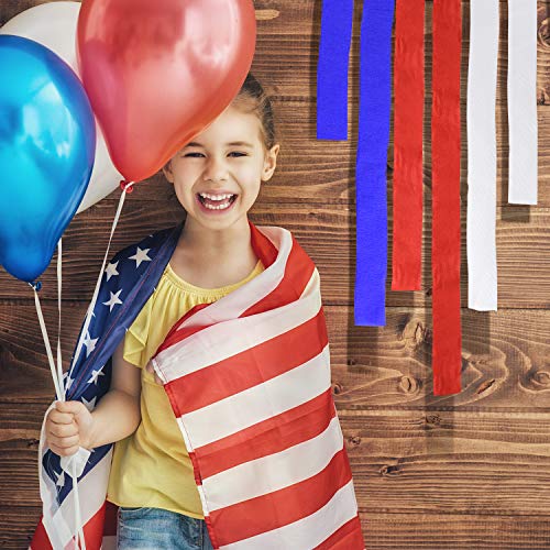 image for Zhanmai 738 Feet Totally Crepe Paper Streamers 4th of July Crepe Paper