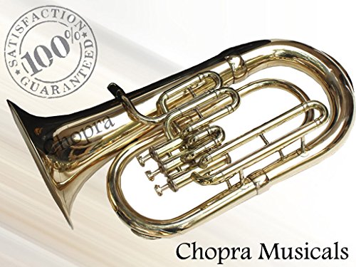 Euphonium 3 Valves (Tuba) Shinning Brass Bb FLAT "CHOPRA "M/ P & Bag