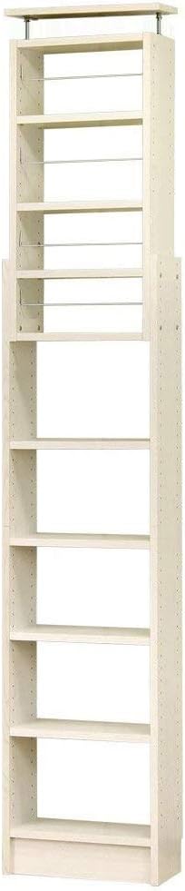 Amazon 本棚 耐震 奥行 19 薄型 鉄心 天井つっぱり 書棚 オープンラック コミック 大容量 おしゃれ 収納 ホワイトオーク 幅45cm 置物 オブジェ オンライン通販