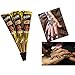 Prettywan Temporary Tattoo Cones, 12Pcs Paste Cones Black Body Art Painting Drawing