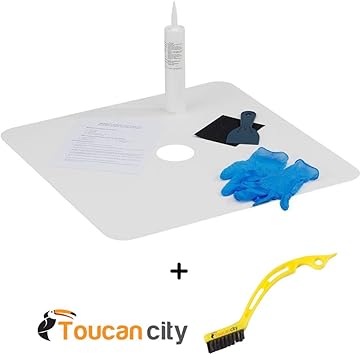 24 In W X 24 In L Shower Floor Repair Inlay Kit White And