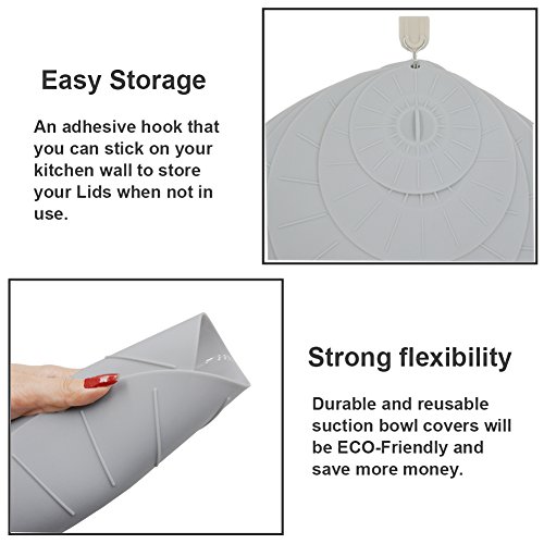 image for YUKSY Silicone Suction Lids Airtight Seal Set, Easy to Apply and Remov
