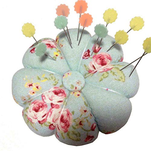 Quilting Pins 200Pcs Flat Head Decorative Sewing Pins/Long Straight Pins/Flower Head Pins/Colored Flat Button Pins with A Clear Cases, Extra Fine for Dressmaking Jewelry Components Flower (B) - Thumbnail 3