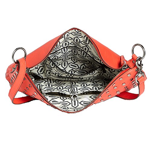 Leather Hobo Bag, Hot Red Rebecca Minkoff Milo Studded