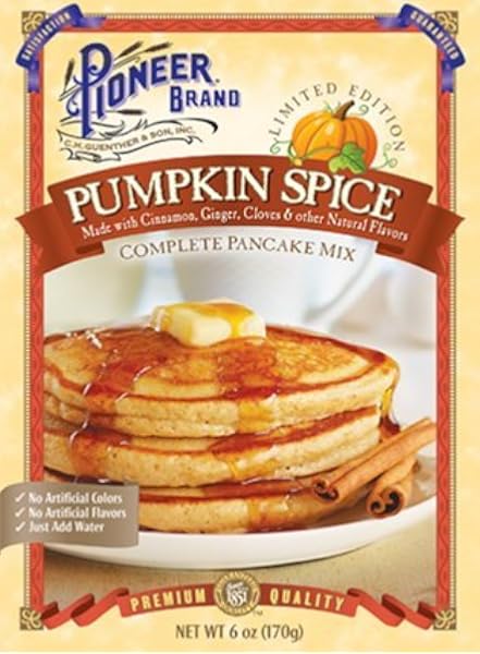 Amazon Com Pioneer Brand Limited Edition Pumpkin Spice Pancake Mix 6 Oz Pack Of 2 Grocery Gourmet Food