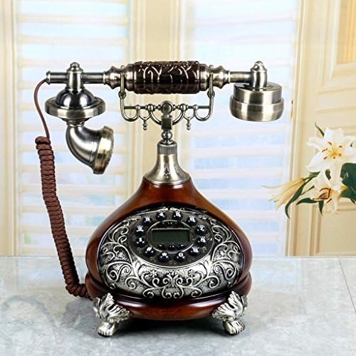 Telephone European retro telephone / antique telephone / living room / bedroom landline/Phone ( Color : Burgundy )