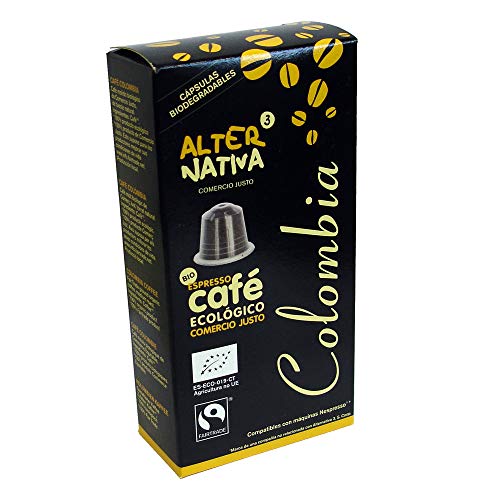 AlterNativa3 Colombia Espresso – 120 aluminiumfreie & kompostierbare Bio-Kaffeekapseln, Nespresso® kompatibel