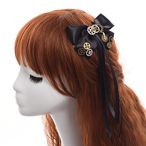BLESSUME Steampunk Gears Bowknot Hair Clip