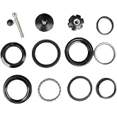 BQPOLING 1-1/8" Heavy Duty Headset Top Cap Bearings, 34mm / 44mm / 55mm Diameter Threadless Stem Tapered Sealed BMX Bearing Nuts for Mountain MTB Bike