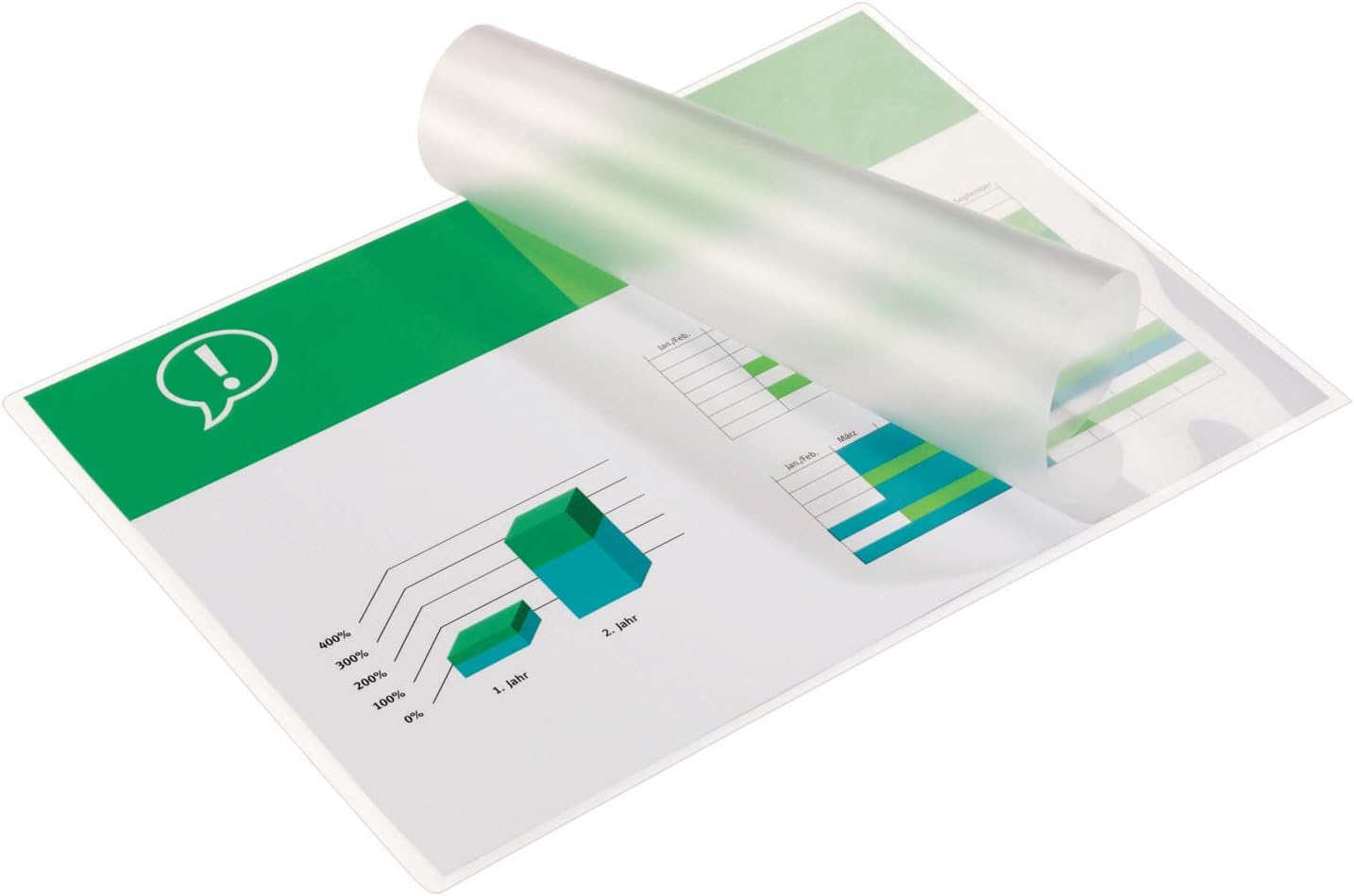 GBC A4 2 x 75 Micron Gloss Laminating Pouches, Pack of 100, 3740400, Gloss EZ In, Pack 100 - Image 3