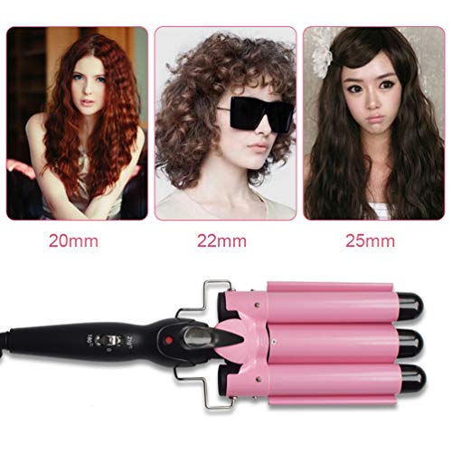 Julymoda 3 Barrel Hair Crimper Digital Ceramic Temperature Adjustable