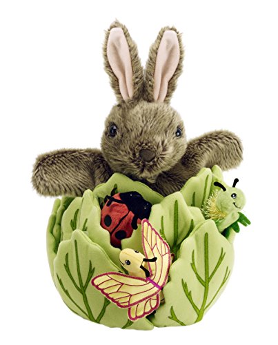 The Puppet Company Hide-Away Puppets Rabbit in a Lettuce (with 3 Mini Beasts)