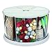 Deflecto Rotating Carousel Craft Storage Organizer, 360 Spin, 6-Canister Configuration, Clear, White Lids, 11 1/8