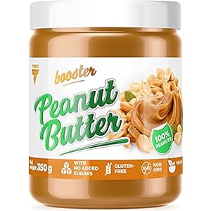 Trec Nutrition Booster Peanut Butter Pakket van 1 x 350 g – Pindakaas – Veganistisch – Geroosterde Pinda’s – Geen…