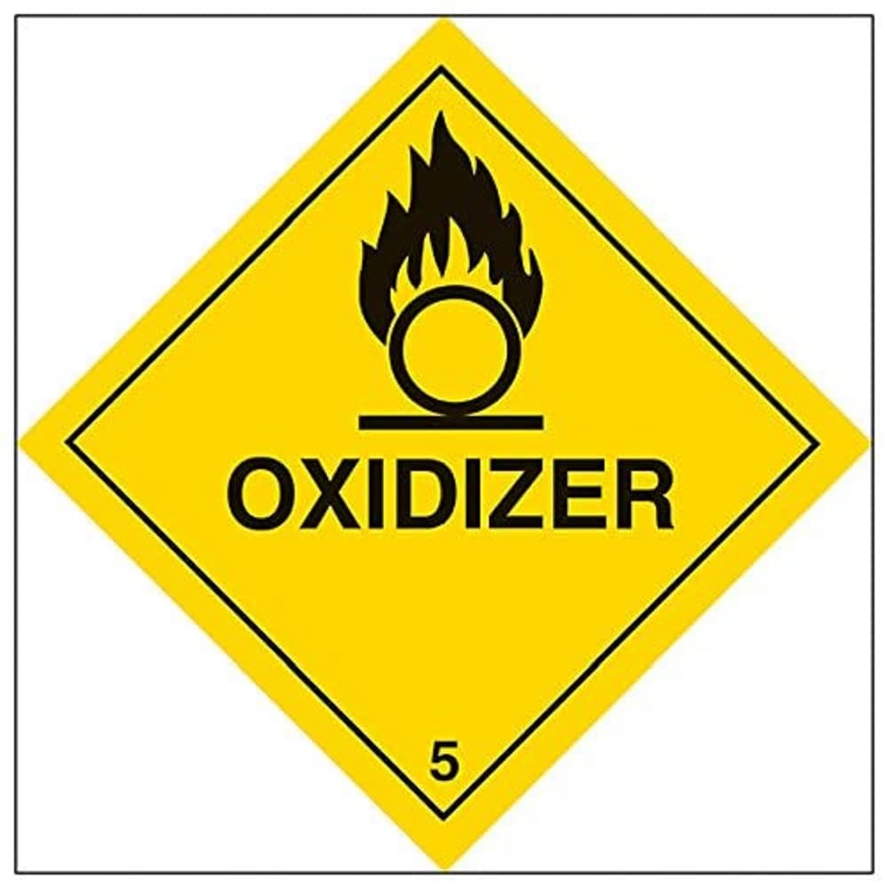 V Safety Hazard diamond – Oxidiser-300x300mm-Magnetic Safety Sign