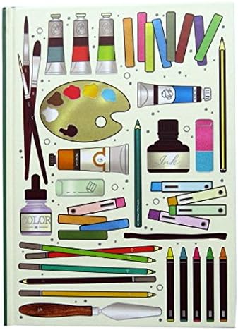 A5 Casebound Notebook - Art Design - 120 Pages - Ruled & Silk Ribbon - Size - 210mm x 148mm