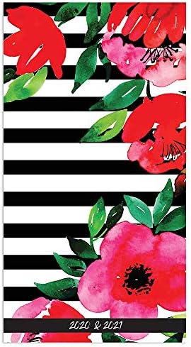 2020-2021 Classic Floral Stripe 2-Year Small Pocket Planner Calendar Calendar – Engagement Calendar, June 17, 2019