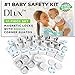Magnetic Cabinet Locks Child Safety 41-Piece Kit with New Upgraded Adhesive [12 Magnet Locks 2 Keys 4 Corner Guards] Easy Installation with Included Manual | No-Drill Baby Proofing Locks