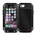iPhone 6s Waterproof case, Feitenn Armor Aluminum Metal Carbon Fiber Gorilla Glass Heavy Duty Shockproof Protection Case for iPhone 6/iPhone 6s (Black)