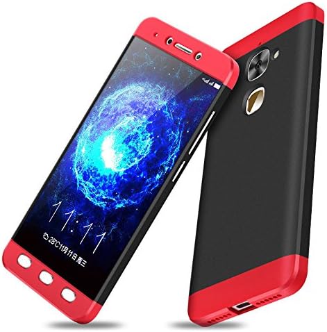 Aeetz® Letv Le 2 back covers, LeEco Le2 Case, Red-Black Colour Case, Knight Series 3 IN 1 Case [Hard] Hybrid PC [Milk Paint] 360¡ Full Protection Mobile Back Case Cover for LeEco Le 2 (Letv Le 2 - Red Black)