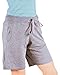Maks Ladies Drawstring Cotton Spandex Euro Design Casual Sports Barmuda Shorts Heather Grey