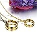Titanium Lord of the Rings Pendant with Stainless Steel Chain Lovers Necklace