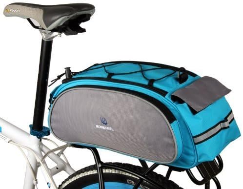 Blue Multi-functional Bicycle Rear Seat Trunk Bag Shoulder Handbag Bag Pannier