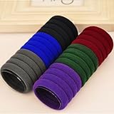 LOE Seamless Hair Care Multicolor Long-range Elasticity, Hair-tie 24 Count (B)