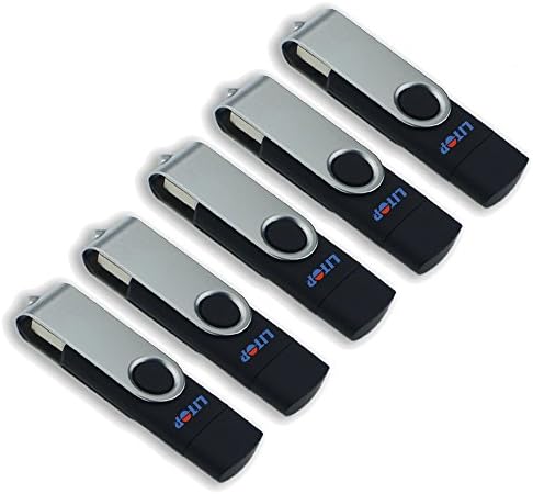 Litop 5PCS 64GB OTG Swivel Double Plugs USB Flash Drive for Android Smart Phone Samsung Galaxy S4 Also MOTO XOOM NOKIA N8 E7 Together Compatible With PC Notebook (64GB, Pack of 5 Black)