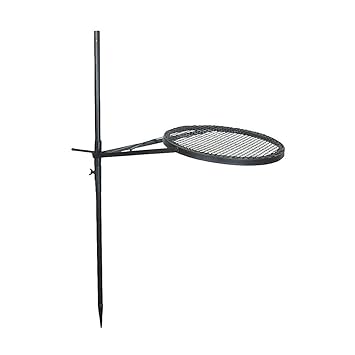 Sunnydaze Height Adjustable Rotating Fire Pit Cooking Grill
