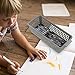 Doryh Long Plastic Basket Trays, Slim Pencil Organizer Grey, 6-Pack