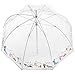 Totes Signature Clear Bubble, Rain & Windproof Umbrella - Perfect for Weddings, Travel and Outdoor Events - Curved Handle with Deluxe Finish, in Transparent or Colorful Design Options