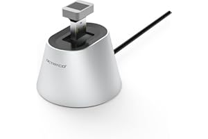 Octatco EzFinger2+ Desktop Cradle(Silver) – Fingerprint FIDO2, U2F Security Key – Works with Windows Hello, Google, Office 365 and More Platforms - Fast and Secure Passwordless Authentication.