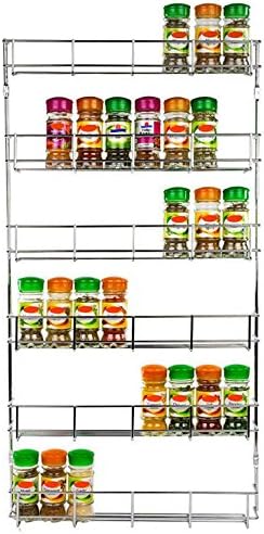 6 Tiers Door Spice Rack Organizer Shelf Jar Kitchen Cabinet Cupboard Wall Mount Storage by eStoreShop