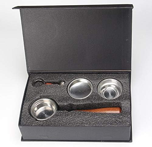 Jimin_58MM Bottomless Portafilter Stainless Steel Professional Coffee Machine with 2 Cups And 1Cup filter Basket Included - (Color: With Box)