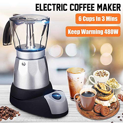 TRS Tragbare elektrische Kaffeemaschine Espresso italienischen Mokka-Maschine Espressokocher Elektro Moka Pot (Color… – Bild 6