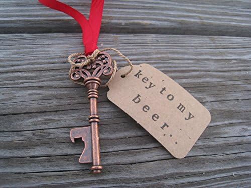 Bottle opener Skeleton key necklace steampunk necklace key jewelry antique key vintage key silver key pendant bottle opener mens necklace Wedding favor