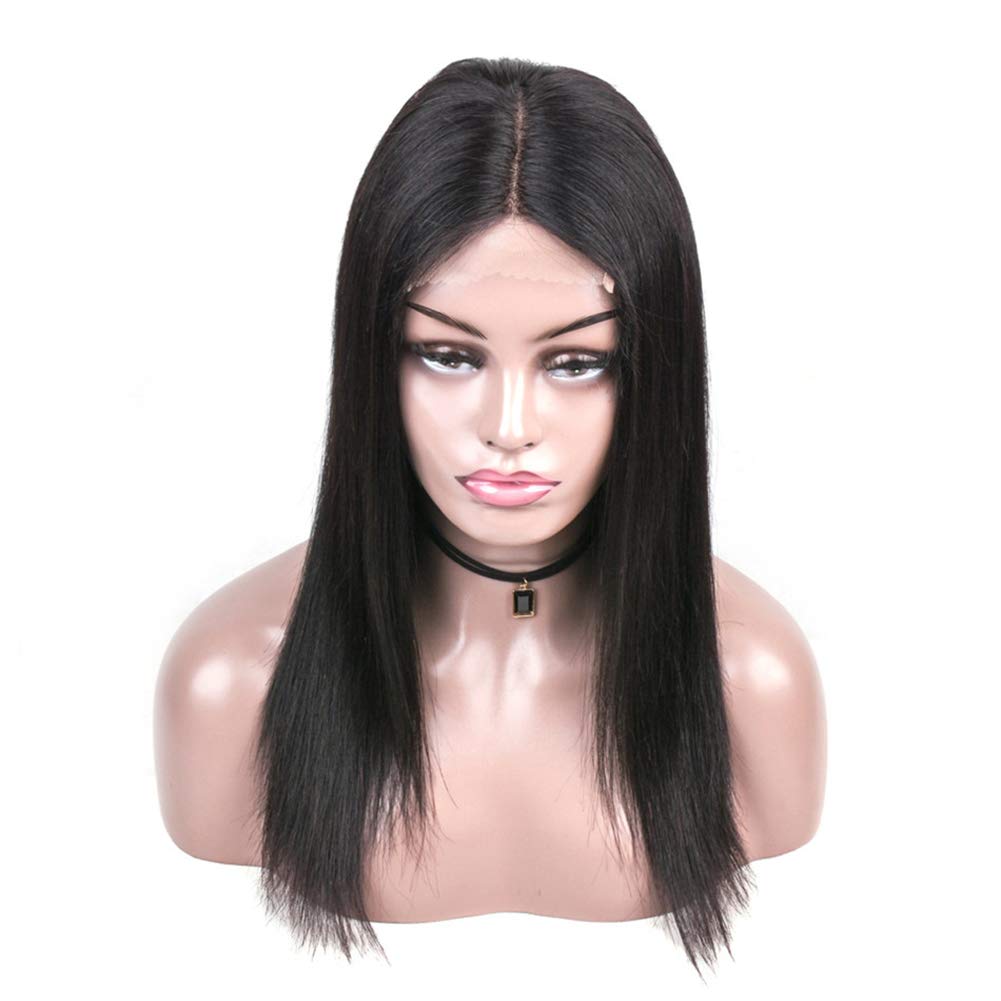 YanT HAIR Lace Front Wigs Human Hair For Women 4X4 Size Lace Straight Wig Natural Color