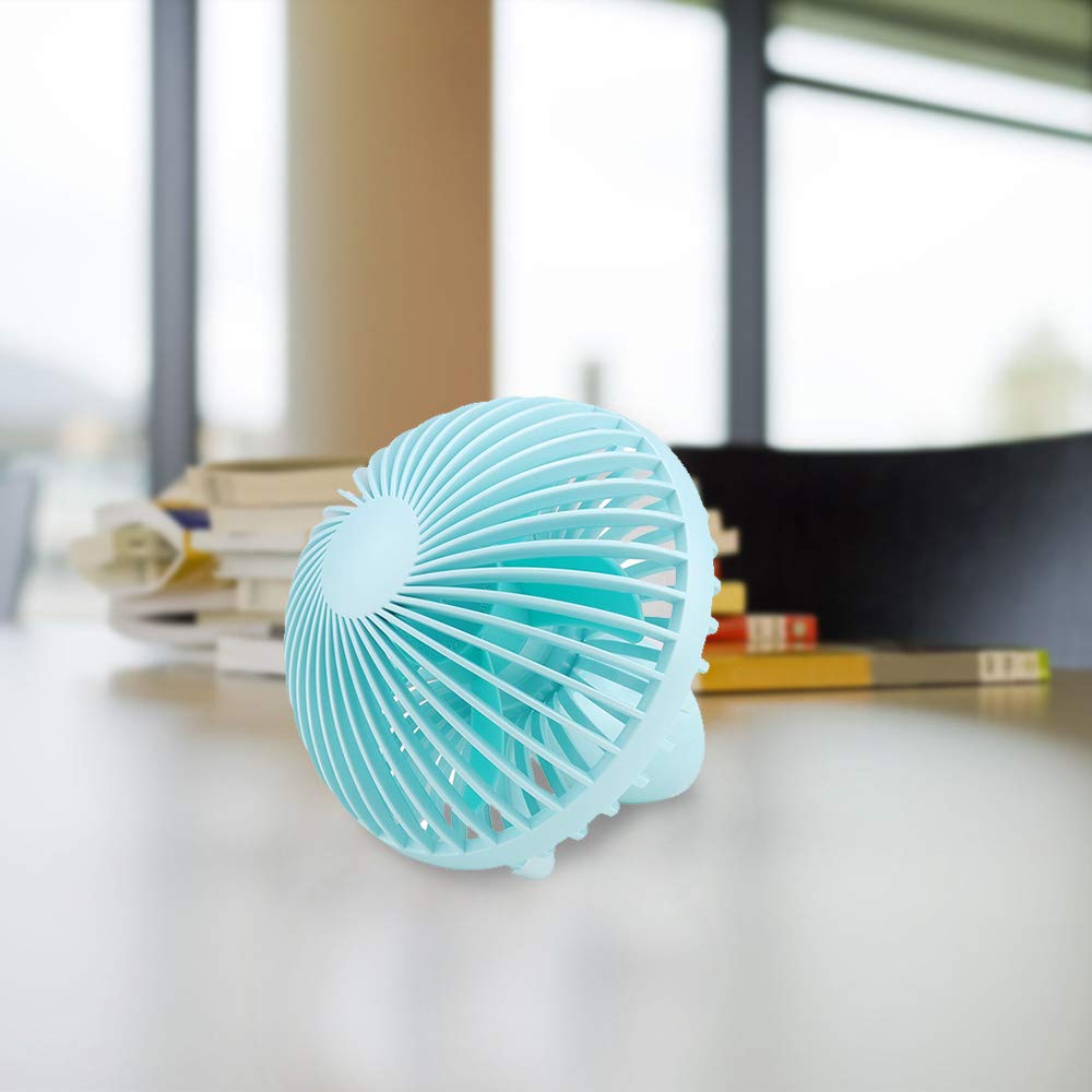 LBTbate Mini Desk Fan, Portable USB Fan Office&Desktop, Small Personal Cooling Fan, Mushroom Design Fan Table Desktop Electric Fan for Office Home Outdoor (Green)
