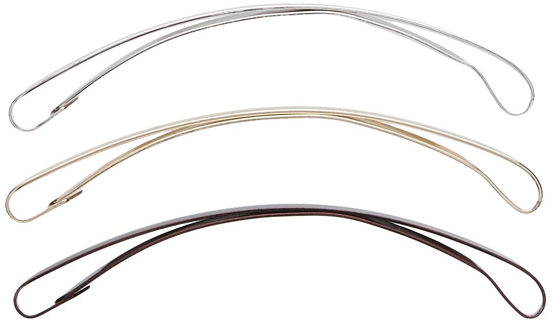 Goody Hair Barrettes, Metal, Assorted Colors, 3-Count (1942289) : Hair Barrettes : Beauty