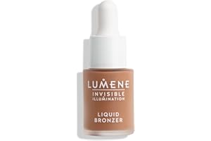 Lumene Invisible Illumination Liquid Bronzer Summer Glow - Skincare Infused Bronzing Drops - Hydrating Makeup for Natural Radiant Glowing Skin (0.5 Fl Oz)