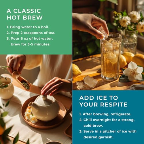 GYA TEA CO JASMINE TEA LOOSE LEAF TEA – 5.29 OZ 70 CUPS CAFFEINE TEA GENTLE FLAVORS OF BLOSSOMS OFFERING A BOOST OF ANTIOXIDANTS FOR EVERYDAY WELLNESS – PREMIUM JASMINE GREEN TEA LOOSE LEAF FRUIT TEA
