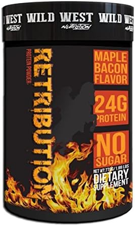 Wild West Nutrition Retribution Protein Powder, Maple Bacon, 770 Gram