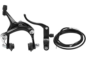 Walmeck Front/Rear Fixie Bike Brake Kit Road Bike Cruiser Brake Set Bike Caliper Brake Kit Side Pull Brake Set