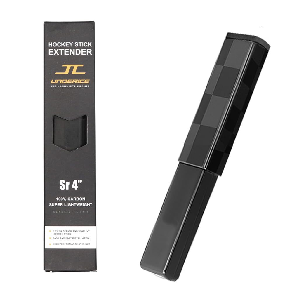 Photo 1 of UICE Hockey Stick Extension,Plug for Composite Sticks with 100% Carbon,Universal Senior 4” Stick Extender with Glue Easy Install Hockey Pucks Accessory