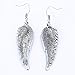Szxc Jewelry Women's Crystal Angel Wings Dangle Earrings Biker Jewelry
