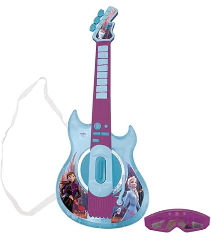 LEXIBOOK Spider-Man Electronic Guitar With Microphone & Glasses - 6 Keys, Light Effects, Demo Songs