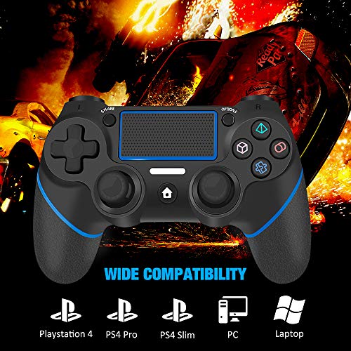 YCCTEAM Wireless Controller for PS4 - Gamepad Joystick for Playstation 4/Pro/Slim/PC and Laptop with Motion Motors and Audio Function