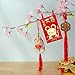 Supla 82 Pcs Chinese New Year Decorations Chinese Hanging Good Luck Ornaments Red Lanterns Festive Tree Ornaments Paper Fans for Asian Chinese Lunar New Year 2025 Year of The Snake Party Decor