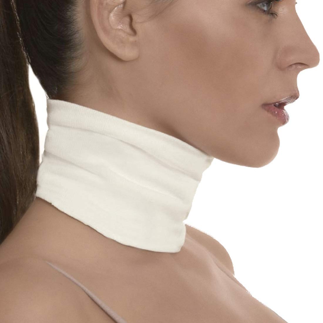 Yaluronica 630 (Ivory) - Anti-ageing Neck Gaiter with hyaluronic Acid - Anti-wrikle and Anti-ageing Treatment